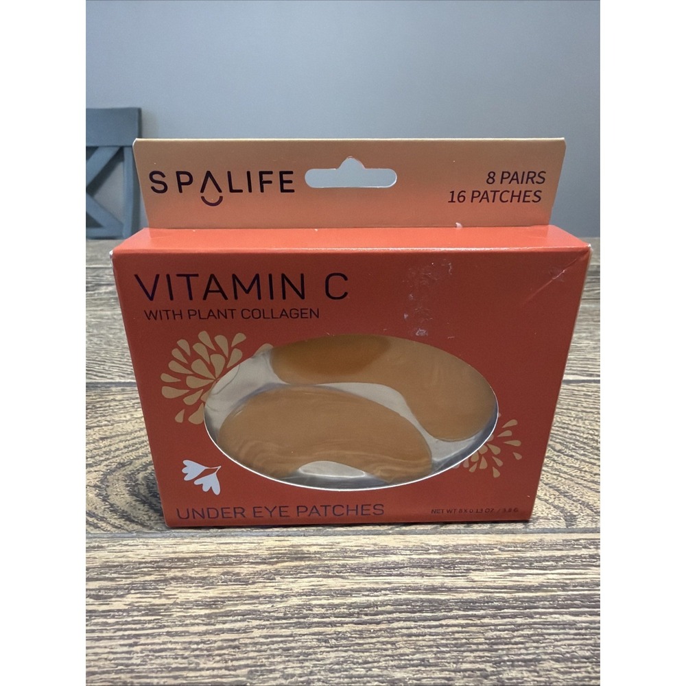 Spa Life‎ Vitamin C Under Eye Patches With Plant Collagen 8 Pairs 16 Patches